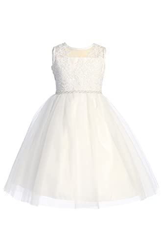 Made in USA First Communion Dress for Girls - White 1st Holy Communion Dresses - Vestidos Primera Comunion