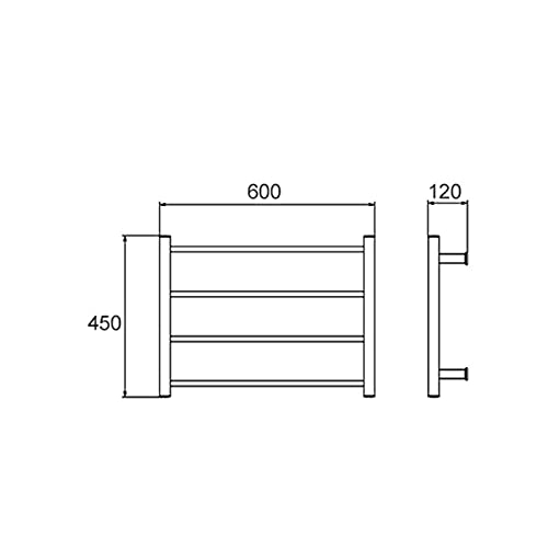 Sèche-serviettes électrique étanche au design Type B élégant - 6