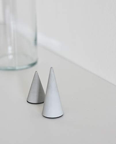 anaan Conic Ring Holder Jewellery Stand Organiser Storage Cone Ring Display Concrete Industrial Geometric Show Case Table Decor