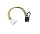 ELFJMZP 4-Pin Stecker auf 8 Pin (6+2) AI Karte Molex auf Grafikkarte Power Line PCI Express 8 Pin (6+2) Stecker Adapterkabel
