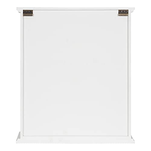 Kate And Laurel Walsted Decorative Farmhouse Arched Wall Cabinet With Glass Door, 24X8X28, White #TOP4