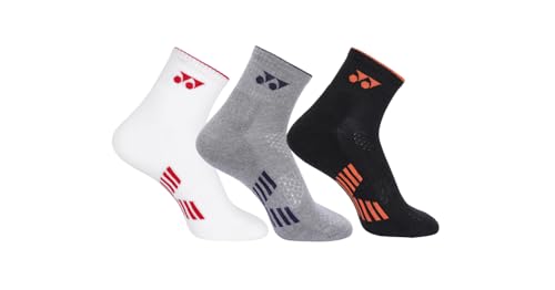 Image of YONEX Quarter Length Performance Sports Socks (Badminton, Running, Gym & Indoor Training), Pack of 3