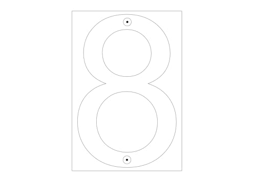 MSH Modern Stainless Hardware 6 Inch 2D Stainless Steel House Number 8, All weather condition House Doors Numbers, House Address Numbers, House Street Numbers, brushed stainless steel finish, highly visible by MSH Modern Stainless Hardware - Used condition - Image 3
