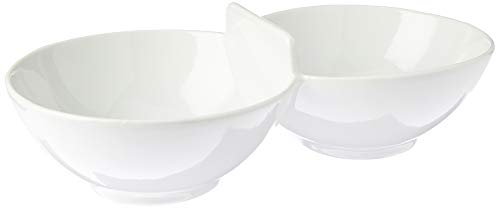 Petisqueira C/2 Divisórias De Porcelana Toledo Branca 25, 5x13, 5x8, 5cm Lyor Branco No Voltagev