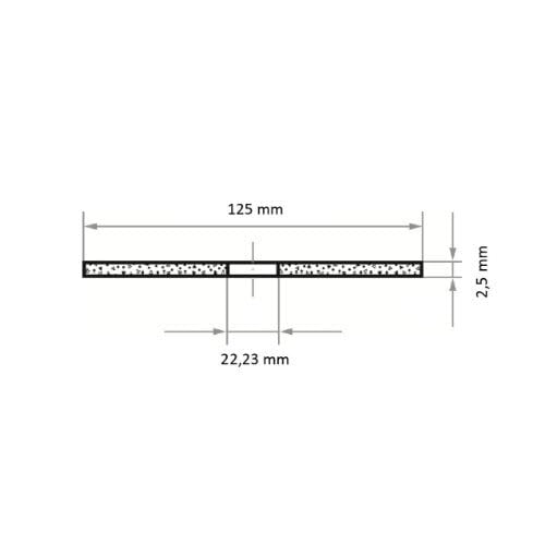 LUKAS-ERZETT 25 x dischi da taglio T41 per acciaio 125 x 2,5 mm dritti | per smerigliatrice angolare | A24R-BF - 13,5 x 14 x 9,5 cm