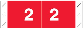 Doctor Stuff - File Folder Labels, Number 2, Tabbies 11850 Match - CBNM Series Chart Stickers, Red, 1/2" x 1-1/2", #2, 500/Roll