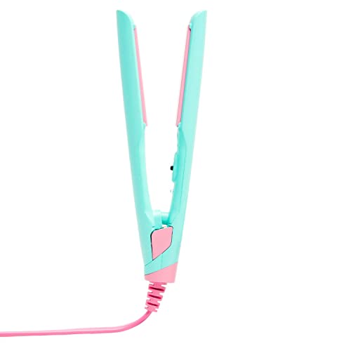 Flower Beauty .75" Travel Flat Iron - Travel Size Hair Straightener for Shiny, Smooth & Lasting Style - Dual Voltage 400°F Tourmaline Straightening Iron for All Hair Types