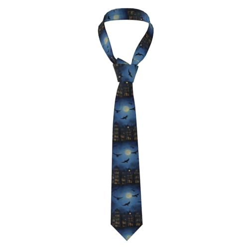 JKXUN Night Sky Tie for Men Silk Extra Long Tie Men's Necktie for Business and Wedding Necktie for Men, Black, One Size