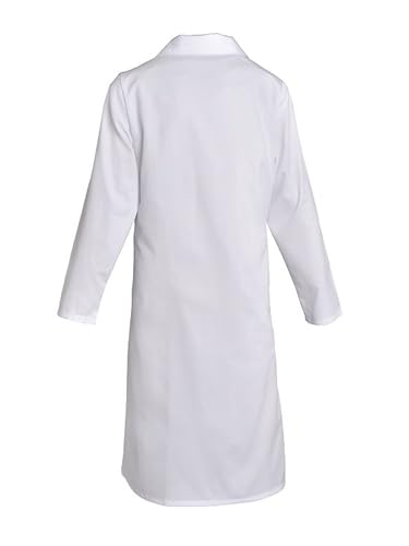 Blouse Blanche 100% Coton médicale Femme Manche Longue agroalimentaire Industrie Boutons Pressions (FR/ES, Alpha/Lettres, M, Taille Normale, Taille Normale, Blanc) – vue 3