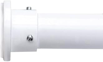 Room/Dividers/Now Tension Curtain Rod - No Drill Curtain Rods for Room Dividers - Spring Tension Shower Rods for Bathroom - Adjustable Curtain Rod - Heavy Duty Tension Window Rod - 48-80 in, White