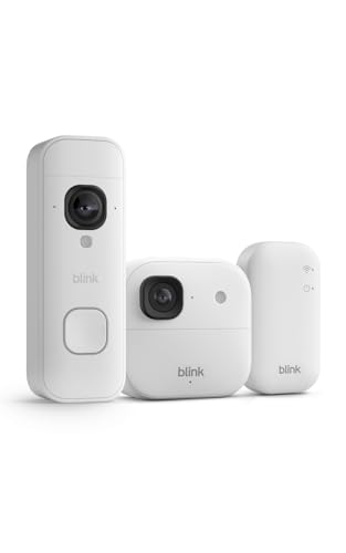 Image of Blink Battery Doorbell 2K+ (newest model) and Outdoor 2K+ (newest model) - Wireless smart security, 2K video, enhanced audio. Sync Module Core included - 1 Camera + Battery Doorbell 2K+ (White)