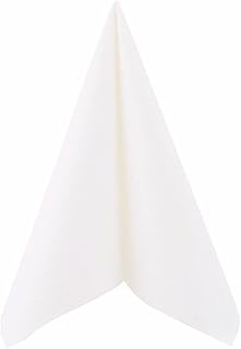 Servietten stoffähnlich aus Airlaid - UNI, stoffähnliche Serviette Hochzeit Hochzeitsservietten hochwertig, perfekt für verschiedene Anlässe 50 Stück (Weiß, 40 x 40 cm)