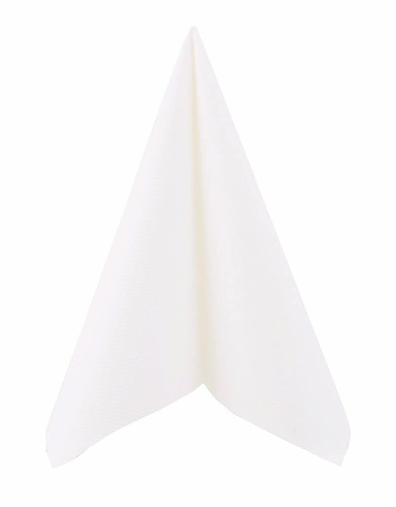 12 Serviettes De Table Abricot 40x40cm Aspect Tissu - Airlaid Pour Cocktails, Dîners Et Mariages