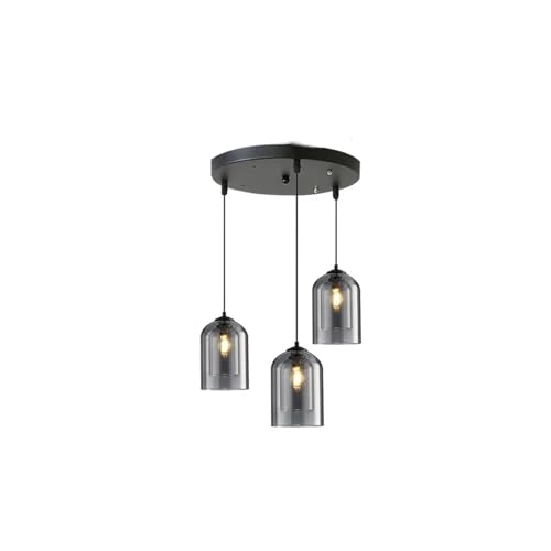 Lustre, lustre LED scandinave salon et salle à manger rond 3 têtes
