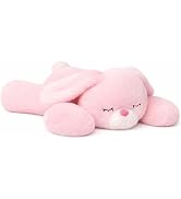 Mushymallow Weighted Easter Bunny Stuffed Animal Soft Weighted Rabbit Plushes Cute Pink Bunny Plu...
