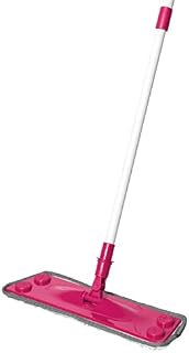 Kleeneze KL079619EU7 All in One Flat Head Mop with Extendable Handle, Interchangeable Fluffy/Scrubbing/Microfibre Cleaning Pads, Perfect for Hard Floors