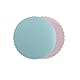 dekora - Runde Kuchenunterlage aus Karton mit gewelltem Rand - Perfekt für Kuchen, Cupcakes und Desserts bei Partys und Veranstaltungen - 2 Farben: Blau und Rosa - Durchmesser 30 cm