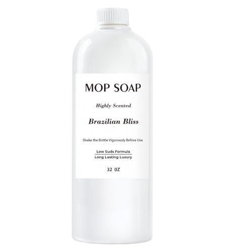 Mop Soap Highly Scented Fragrance Long Lasting Luxury Floor Cleaner for Hardwood Tile Laminate & Stone Low Suds No Residue Formula All Mop Types 32oz Brazilian Bliss Waves Fragrance