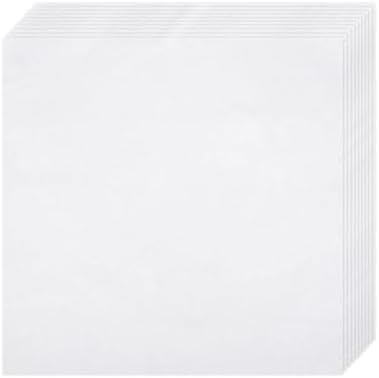 10 PCS Embroidery Fabric, Pre-Cut White Natural Cotton Embroidery Cloth Fabric, Embroidery Cloth Squares for Embroidery Garment Craft (11.8 × 11.8 Inch)