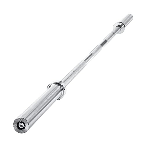 wuuhoo® Barbell Bar Herkules - barra de 220cm 50mm tamaño olímpico hasta 330 KG, barra de acero cromado con 15,5 KG de peso propio, mango moleteado 30mm - home fitness equipment