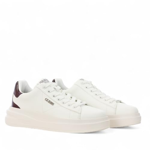 Guess Para Mujer. FLFE10PEL12 Zapatillas Elbina Blanco (39), 1 A 3Cm, Cordones, Casual - 3