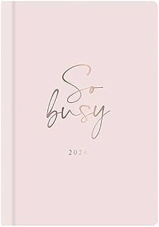 2024 A5 Week to View Diary Floral & So Busy Full Year WTV Planner Organiser Hardback Journal (So Busy)
