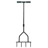 MIXXIDEA Lawn Core Aerator Manual Grass Garden Tiller Dethatching Tool Core Aeration Tool for Turf Runoff and Soil Compaction Healthier for Yard, Lawn Easy to Use Bronze and Green