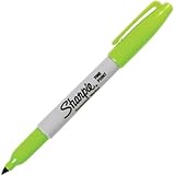 Sharpie Fine Point Lime Ink Permanent Marker, 1 Count