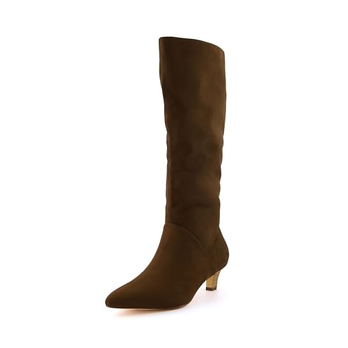 CUSHIONAIRE Women's Stiles high kitten heel boot with +Memory Foam