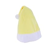 [PHENOFICE] サンタクロースの帽子 クリスマス帽子 きいろ 短毛織素材 サイズ調整対応 パーティーコスチューム 子供用 変形防止加工 プレゼント用