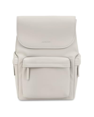 Kapten & Son Rucksack Viborg Oyster | Damen & Herren | Minimalistischer & Funktionaler 14L Daypack | Ideal für Uni, Schule, Büro | Vegan & Wasserabweisend | 16 Laptopfach