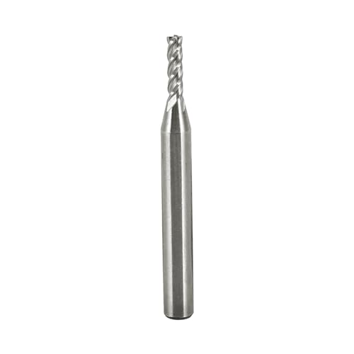 Image of HSS End Mill Cutter Set, 4 Flute Cutting Tools for CNC Milling Machine High Speed Steel 1 8in Cutting Dia 1 4in Shank 12mm Cutting Depth 5PCS