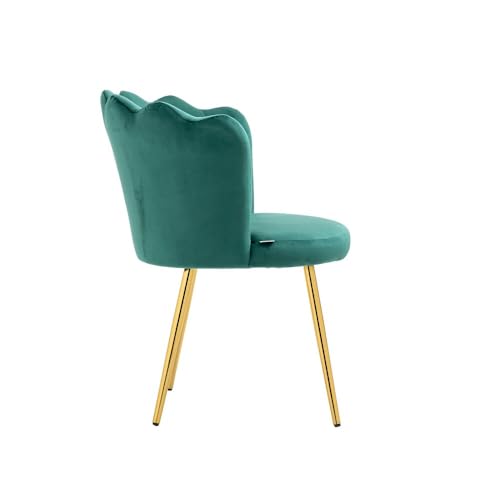 Image of Set of 2 Accent Chair for Living Room | Modern Armchair in Soft Velvet Fabric with Sturdy Legs | Premium Chair for Home Living Room Bedroom Restaurent | (Flower Design, Green)