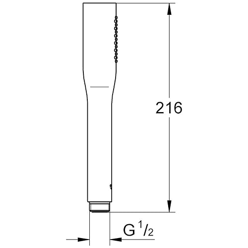 Grohe Euphoria Cosmopolitan Stick Brausen und Duschsysteme (Handbrause 1 Strahlart, Normalstrahl) chrom, 27367000