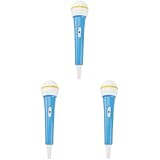 ibasenice 3pcs Plastic Boy Girl Microphone Models Toys Musical Toy for Party Performance Boys and Girls Preten