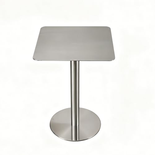 Mesa de comedor alta de metal resistente con diseño de pedestal elegante 2