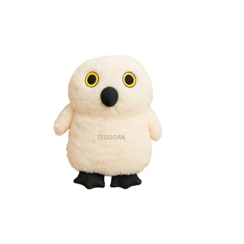 Image of Owl Soft Toy for Girls Boys Kids,Butter,Embroidery face Animal Plush Stuffed Baby Teddy Gift Birthday, 23 cm