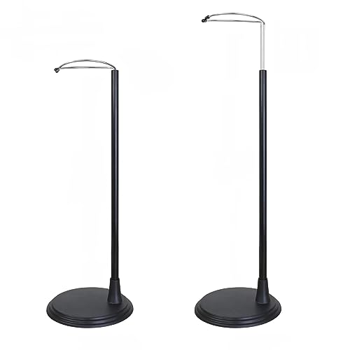 ZITA ELEMENT 2 Pcs Adjustable Doll Stand Holders Base for 14 Inch -18 Inch Doll Accessories - Black
