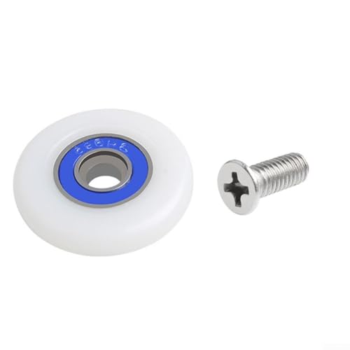 Paquete de 8 rodillos de repuesto para puerta de ducha con altura ajustable para ruedas de corredor para una alineación adecuada de puerta para cabinas de ducha y cabinas (19 mm)