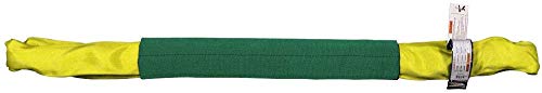 Yellow Eye and Eye 8 Foot Polyester Round Sling | 8,000 lb. Vertical Capacity | 6,700 lb. Choker | 16,800 lb. Basket | 2-1/4