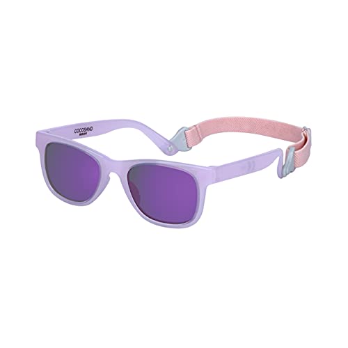 COCOSAND Baby Sunglasses with Strap UV400 Protection Flexible Frame Age 0-24months