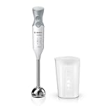 Bosch Mixeur plongeant ErgoMixx, moteur 600 W, 2 vitesses, gobelet doseur, blanc/gris, MSM66110