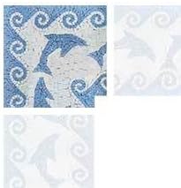 Mozaico Dolphins Daze Corner Mosaic Artwork