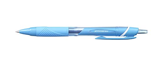 Uni-Ball Jetstream SXN-150-07 Retráctil Bolígrafo [Paquete de 10] Celeste Barril con Celeste Tinta