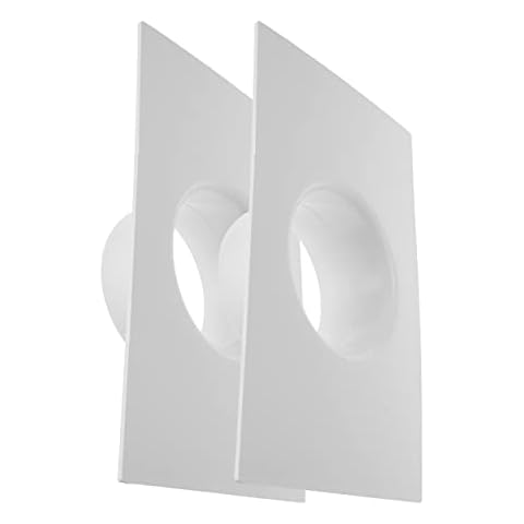 Vent Systems 4" inch Air Vent Duct Connector Flange Straight Ventilation Pipe Plastic Ducting Connector Plate for Cooling Heating Ventilation System HVAC 4" inch - Pack of (2) Cover