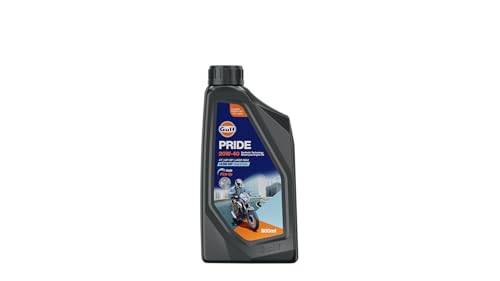 Gulf PRIDE 20W-40 4T API SP, JASO MA2 | 10 K Km Drain Interval | BS6 & earlier | 2 Wheeler Bike 4 Stroke Synthetic Blend Engine Oil [900 ml] - Pack of 1