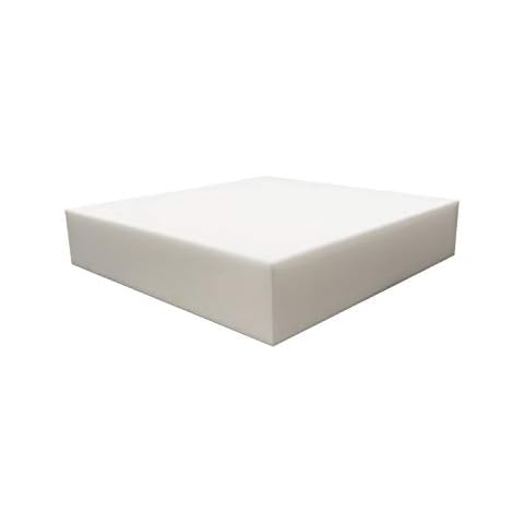 FoamRush 6" x 23" x 26" High Density Upholstery Foam Cushion (Chair Cushion Square Foam for Dinning Chairs, Wheelchair Seat Cushion Replacement) Cover