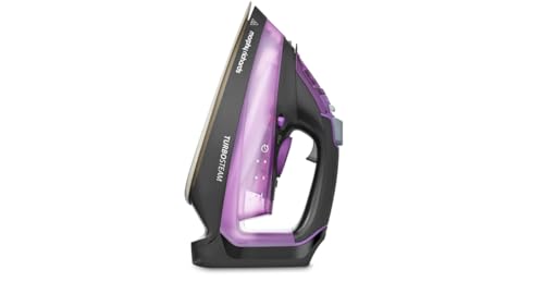Morphy Richards Turbosteam Steam Iron Non stick Ceramic Soleplate 170g Boost 50g Output 380ml Water Tank Anti-Scale and Drip Auto Shut-off 3m Cord 2800W Purple and Black 303140