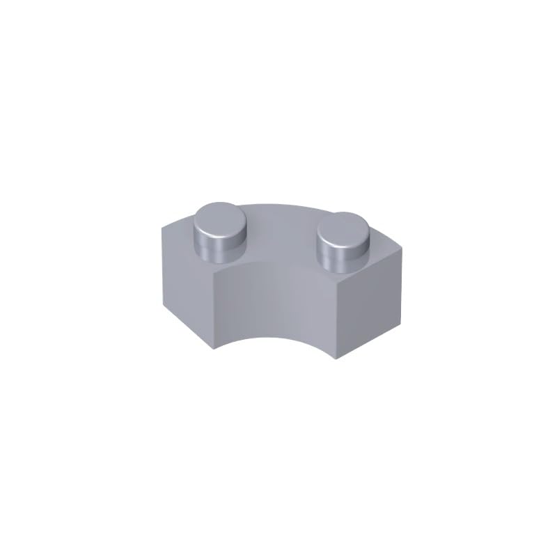 XYEIUGO 85080 Round Brick Round Corner 2x2 Macaroni, Flat Silver, 50 PCS โ image 1