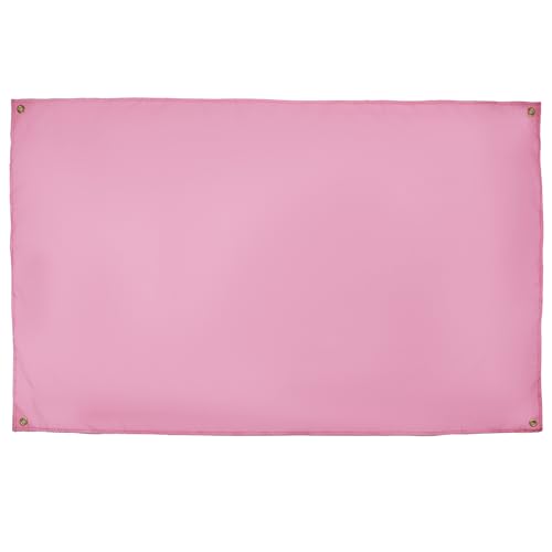 AZ FLAG Bandera Unicolor rosa 150x90 cm con 4 ojales, bandera de color rosa para balcón o pared